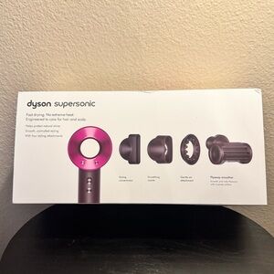 NEW! Dyson Supersonic Hair Dryer with Attachments - Pink/Gray